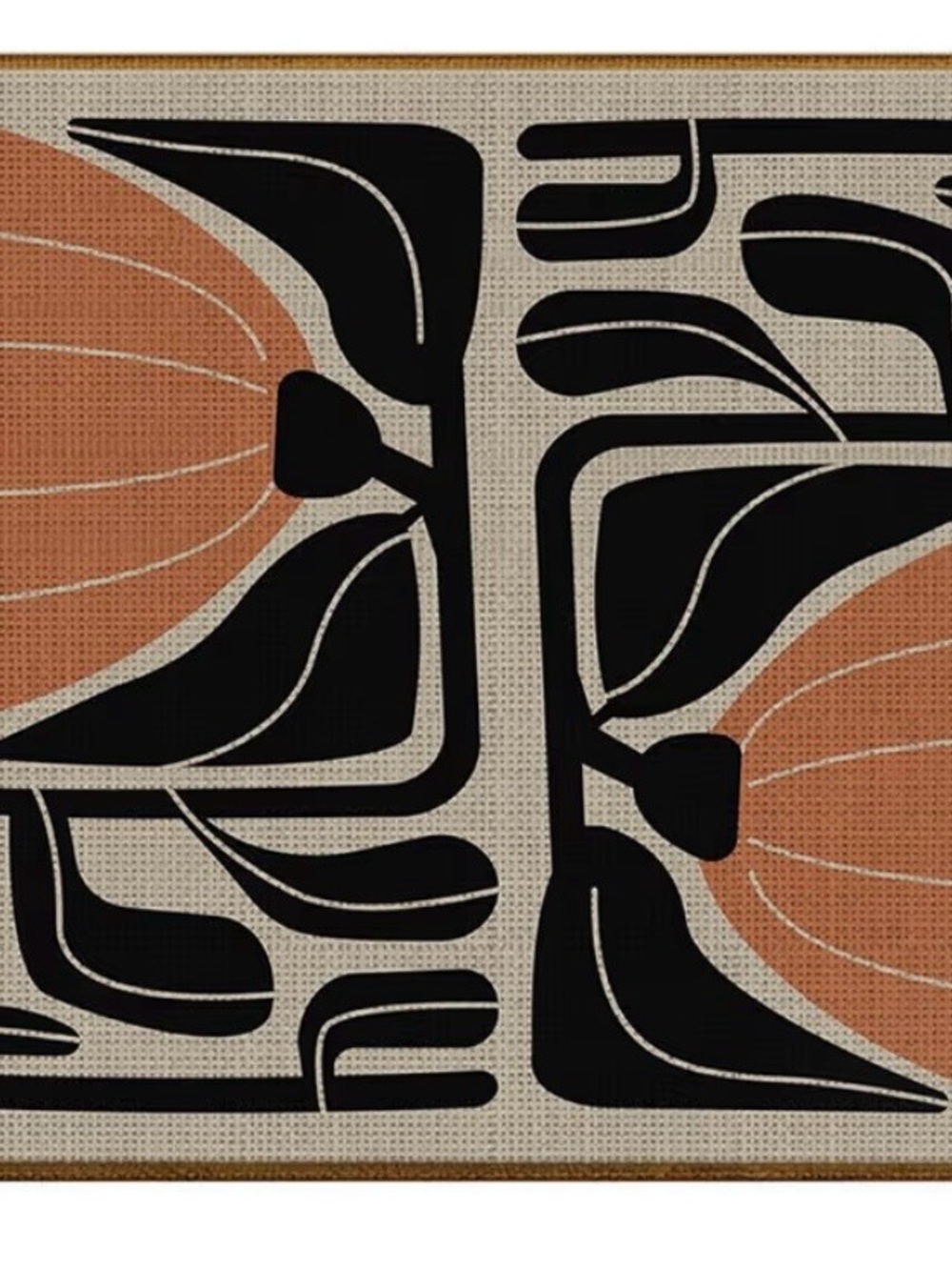 Modern Abstract Floral Doormat